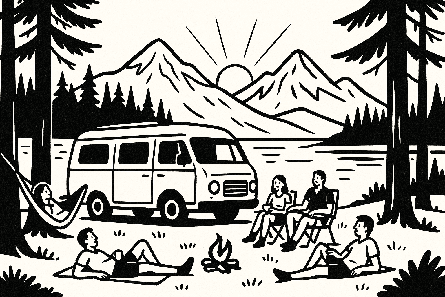 A scenic campsite